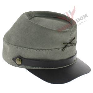 Vintage American Civil War Leather Kepi
