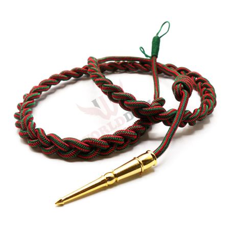 French Army WWII Fourragere with Barrel and Tip