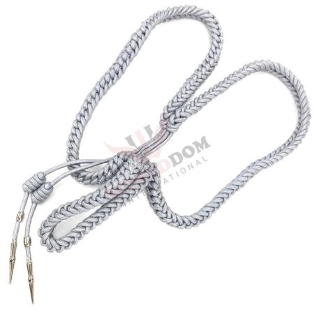 Military General Ceremonial Dress Silver Aiguillettes