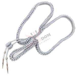 Military General Ceremonial Dress Silver Aiguillettes