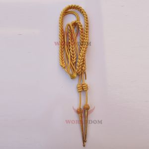 Gold Wire Cord Two Brass Gold Plated Tips Aiguillettes
