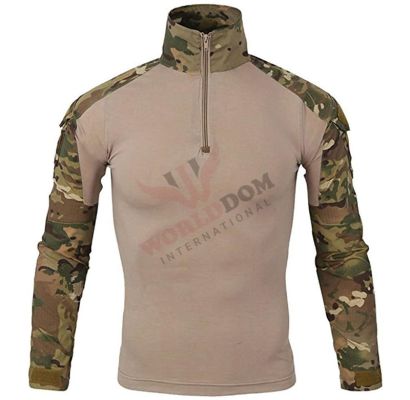 Quarter Zipper Army Shirt