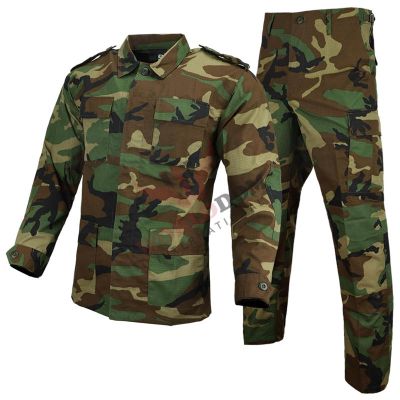 Men Army Camo Uniform Suit