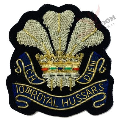 10th Royal Hussars Bullion Blazer Badge