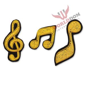 Handmade Silk Wire Music Symbols Brooches