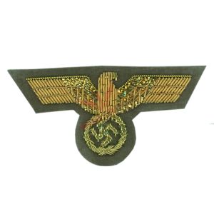 Bullion Cap Eagle Adolf Hitler, Gold, Khaki