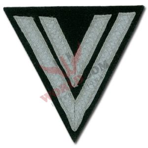 WW2 German Rank Chevron 2 Stripe Black
