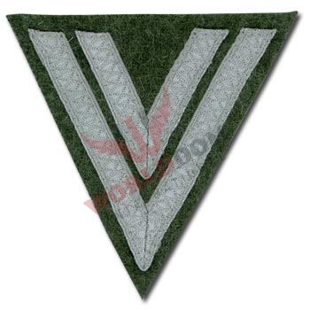 WW2 German Rank Chevron 2 Stripe Field Grey