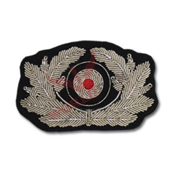 Army Generals Cap Wreath & Cockade, Silver