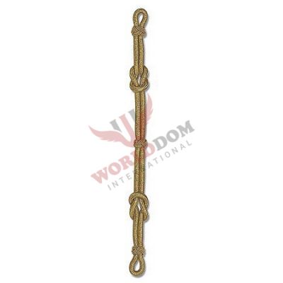 Golden Twisted Tied Cap Cords