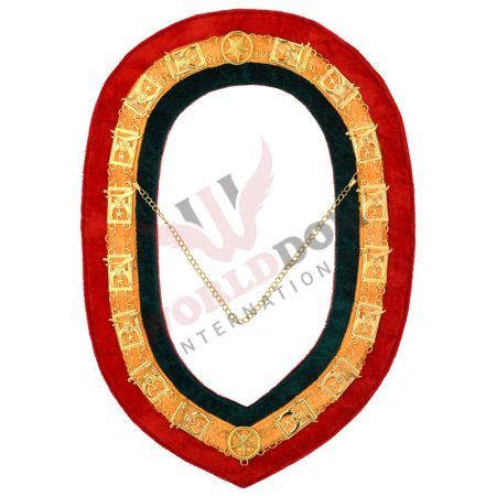 Shriners Chain Collar Tricolor Backing