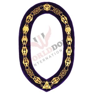 Council Chain Collar Gold With Purple Lining