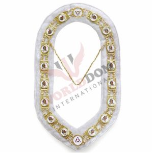 LOCOP Chain Collar Gold Plated on White Velvet