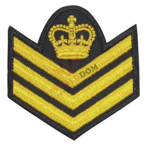 Staff Sergeant Gold on Black Chevron