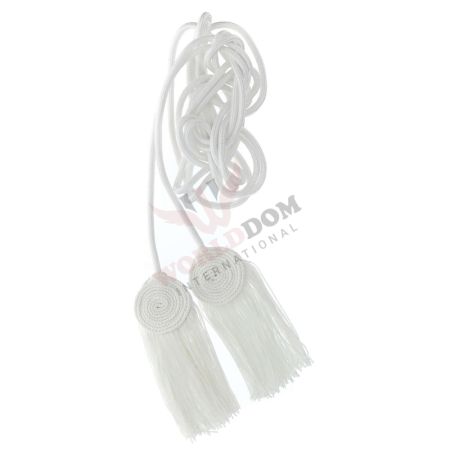 Alb Cincture with Circular Flat Knot White