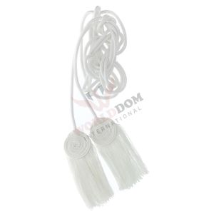 Alb Cincture with Circular Flat Knot White