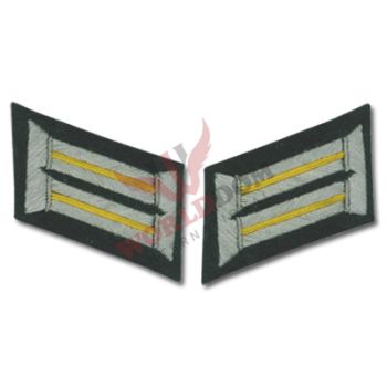 Army Officer Collar Tabs Cavalry Yellow