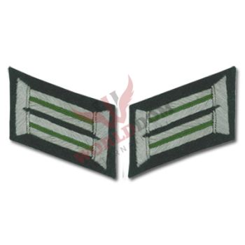 Army Officer Collar Tabs Panzer Grenadier Green