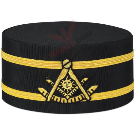 Past Master Blue Lodge Crown Cap Double Gold Braid