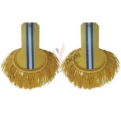 Nylon Gold Shoulder Epaulettes with Gold Fringe