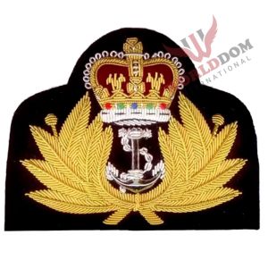 Bullion Thread Officers Crown Badge