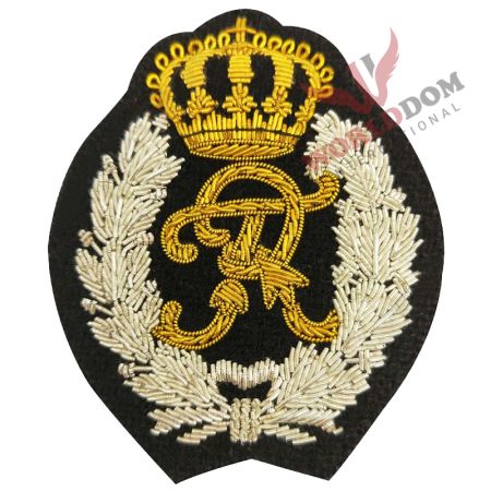 Embroidered Ralph Crest Blazer Badge wire Bullion Crest Patch