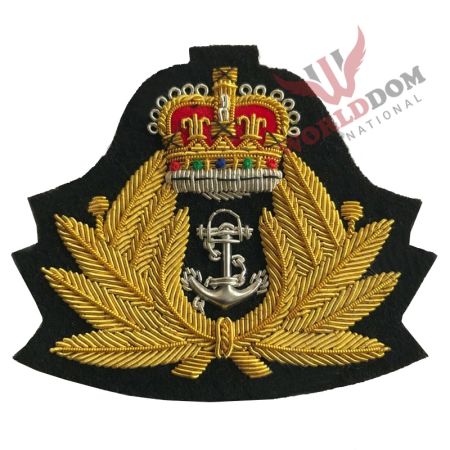 Royal Navy QC Military Blazer Badge Wire Bullion Badge