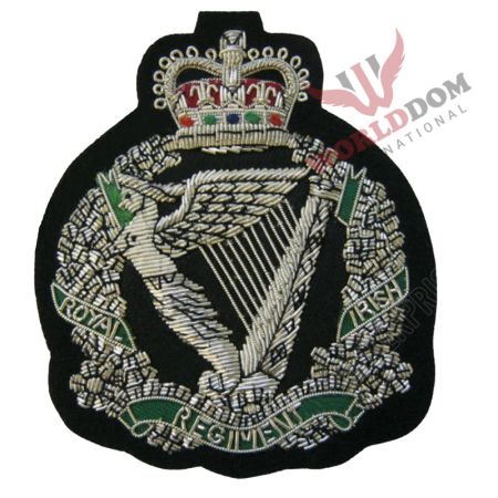 Royal Irish Regiment Wire Embroidered Bullion Blazer Badge British Army