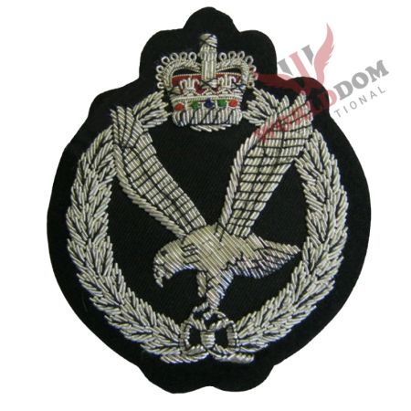 Army Air Corp Bullion Wire Embroidered Blazer Badge British Army