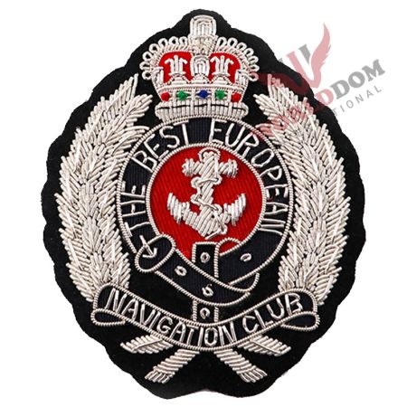 Navigation Club Bullion Wire Embroidered Badge