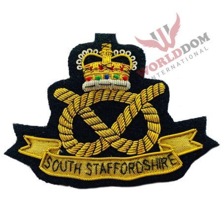 South Staffordshire Regiment Blazer Bullion Badge