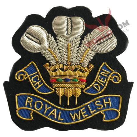 Royal Welsh Regiment Military Blazer Bullion Badge