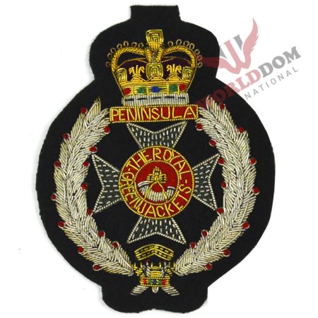 Royal Green Jackets Embroidered Blazer Bullion Badge