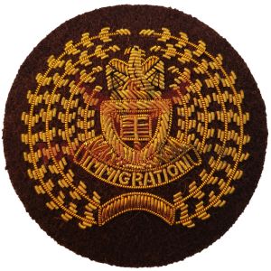 Gold Embroidered Blazer Bullion Badge