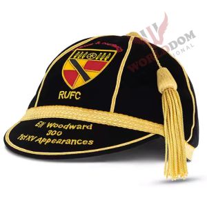 Black with Gold Trim Honour Cap