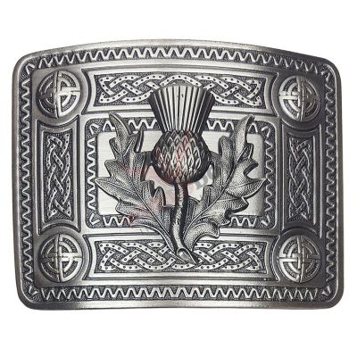 Celtic Knot with Thistle Mount Belt Buckle