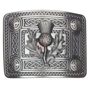 Celtic Knot with Thistle Mount Belt Buckle