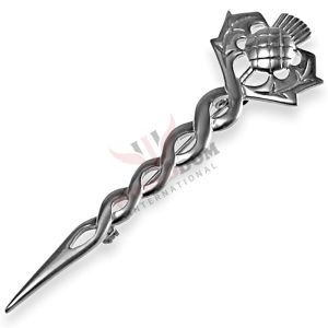 Celtic Cross Silver Kilt Pin