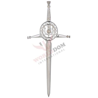 Thistle Circle Silver Kilt Pin