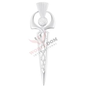 Thistle Dress Kilt Pin in Sterling Silver