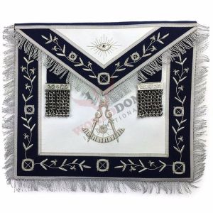 Past Master Navy Blue Velvet Lodge Apron