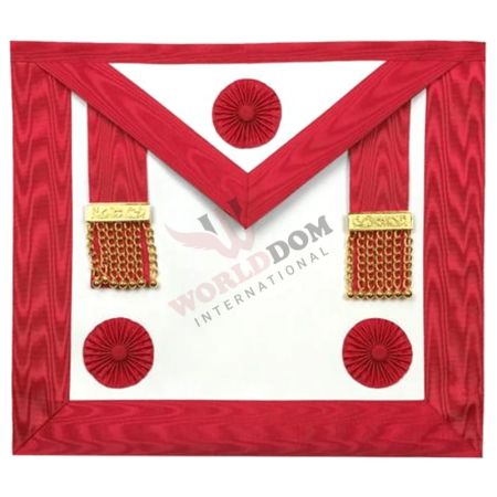 Master Mason Scottish Rite Apron Turquoise Moire with Rosettes
