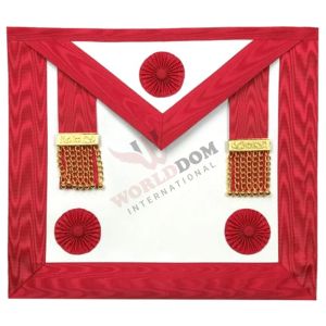 Master Mason Scottish Rite Apron Turquoise Moire with Rosettes