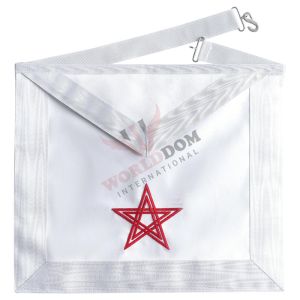 28th Degree Scottish Rite Apron All White Knight of the Sun