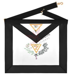 4th Degree Scottish Rite Apron Embroidered Wreath