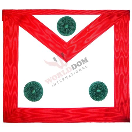 English Knight Masons Apron Red Moire