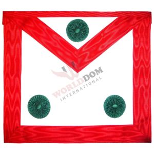 English Knight Masons Apron - Red Moire
