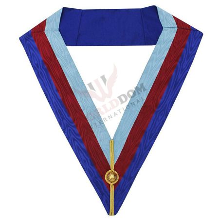 Grand Officers English Royal Arch Officer Collar Three Colour Moire