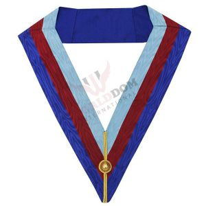 Grand Officers English Royal Arch Officer Collar Three Colour Moire