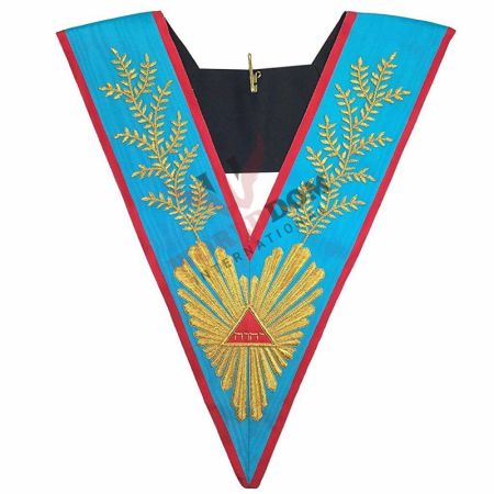 Worshipful Master Memphis Misraim Officer Collar Handmade Embroidery